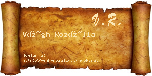 Végh Rozália névjegykártya