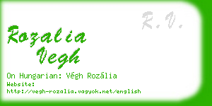 rozalia vegh business card
